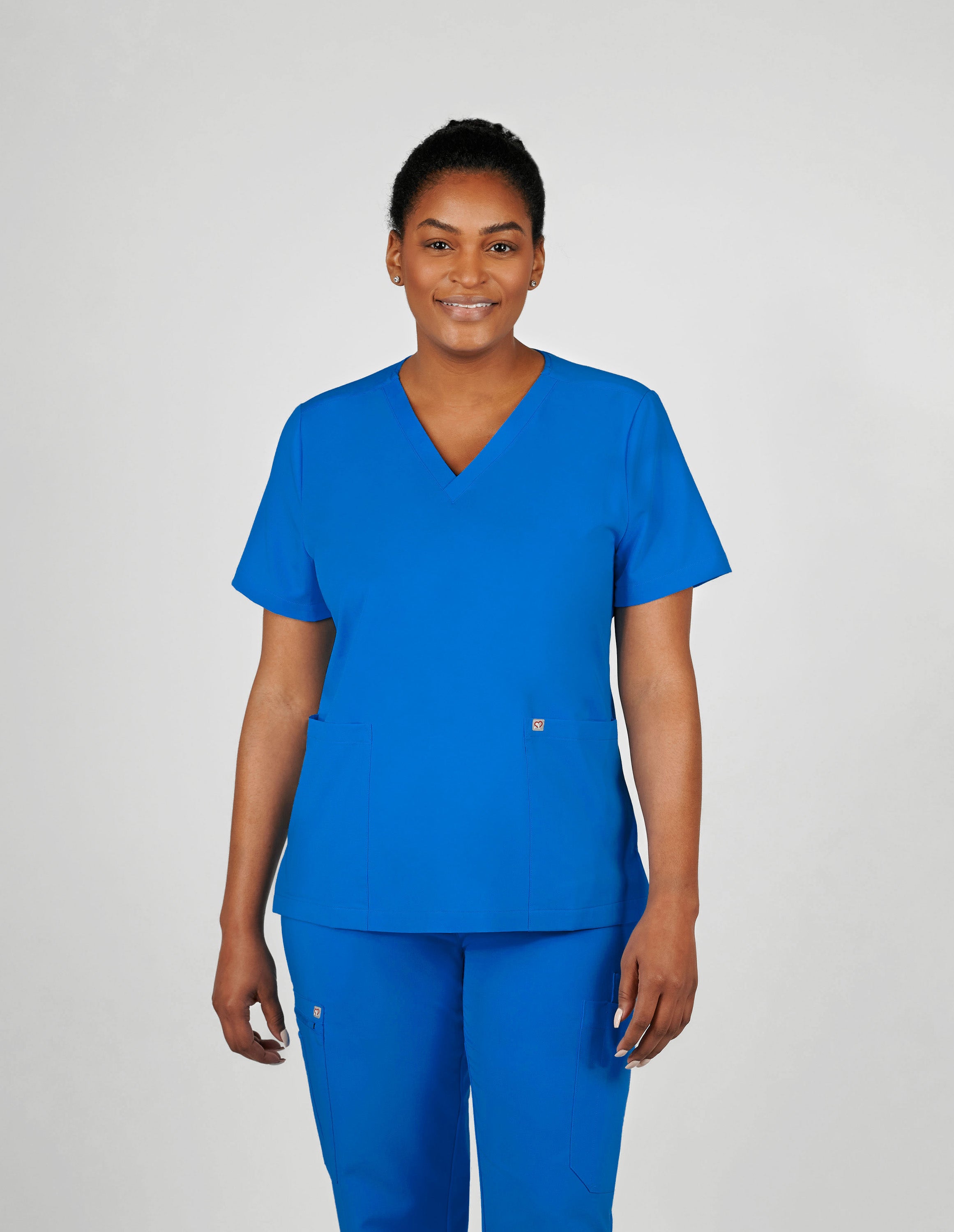 Iris FivePocket Women's Royal Blue Scrub Top Create Amor