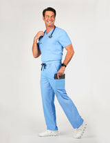 Prague Cargo Men's Ceil Blue Scrub Pants