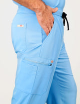 Prague Cargo Men's Ceil Blue Scrub Pants