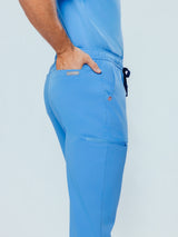 Aspen Jogger Men's Ceil Blue Scrub Pants