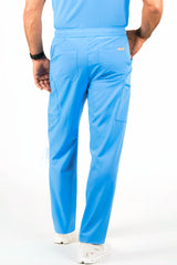Prague Cargo Men's Ceil Blue Scrub Pants