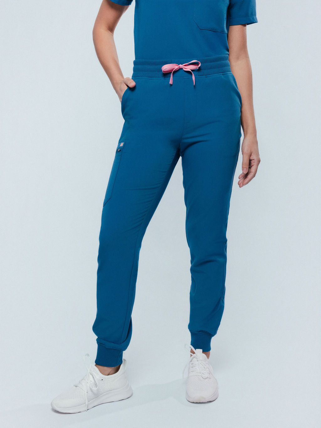 Ivy Jogger Women's Caribbean Blue Scrub Pants – Create Amor