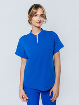 Orchid Three-Pocket Women's Royal Blue Scrub Top