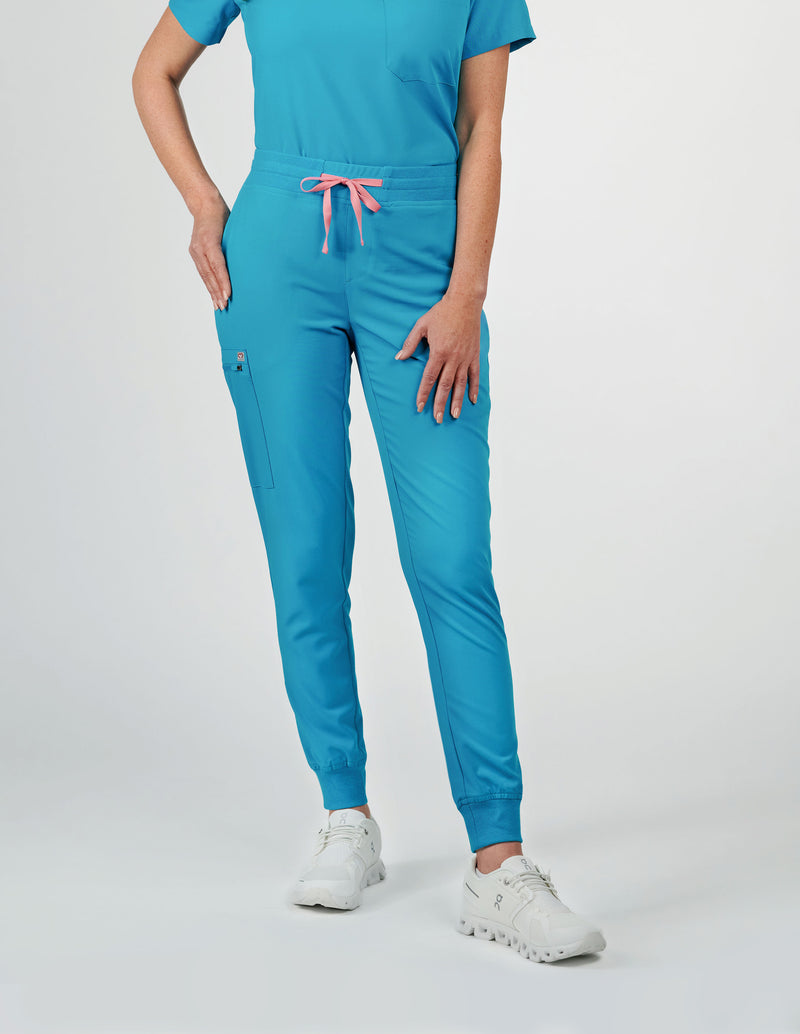 Ivy Jogger Women's Caribbean Blue Scrub Pants