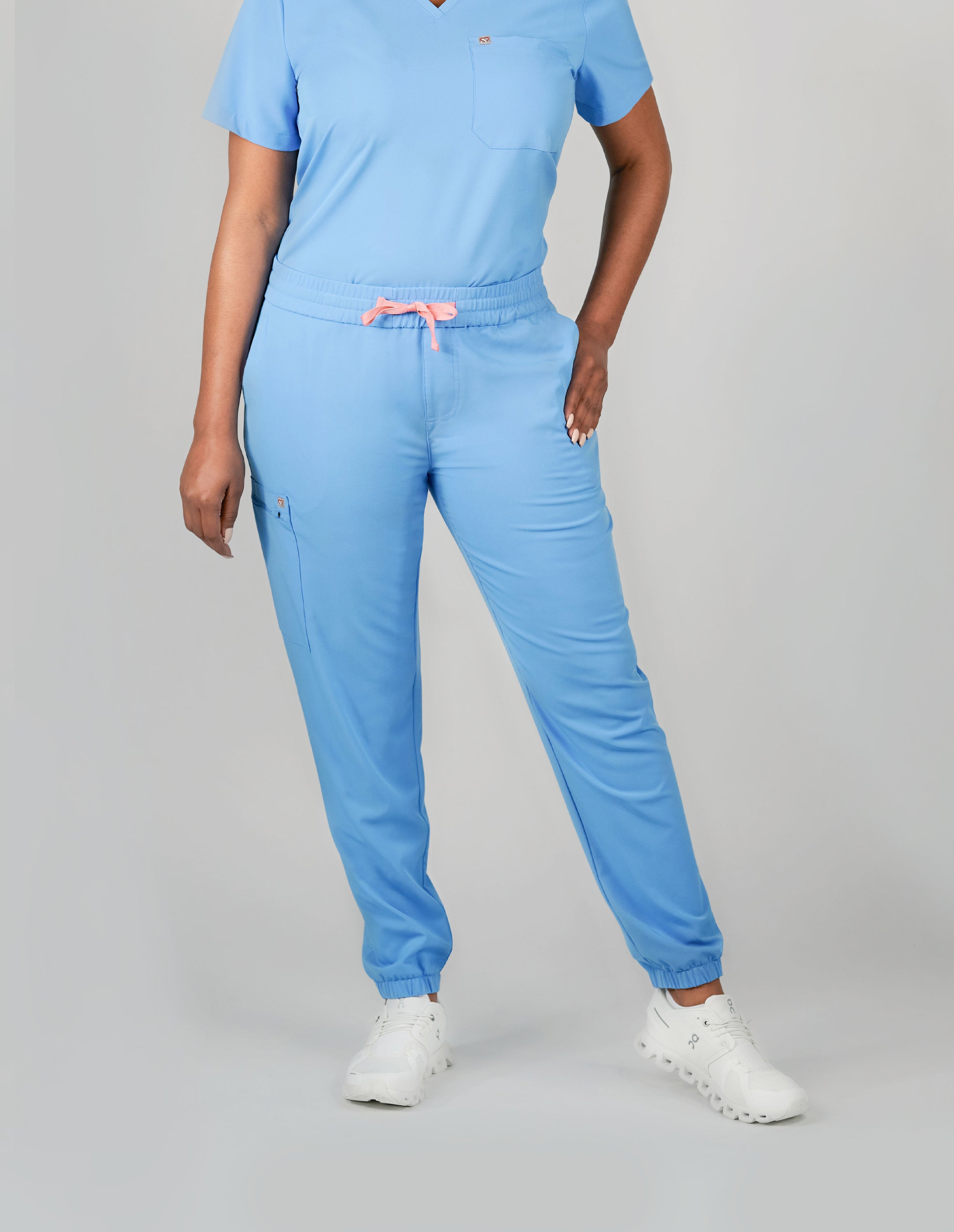 Clover Jogger Women's Ceil Blue Scrub Pants