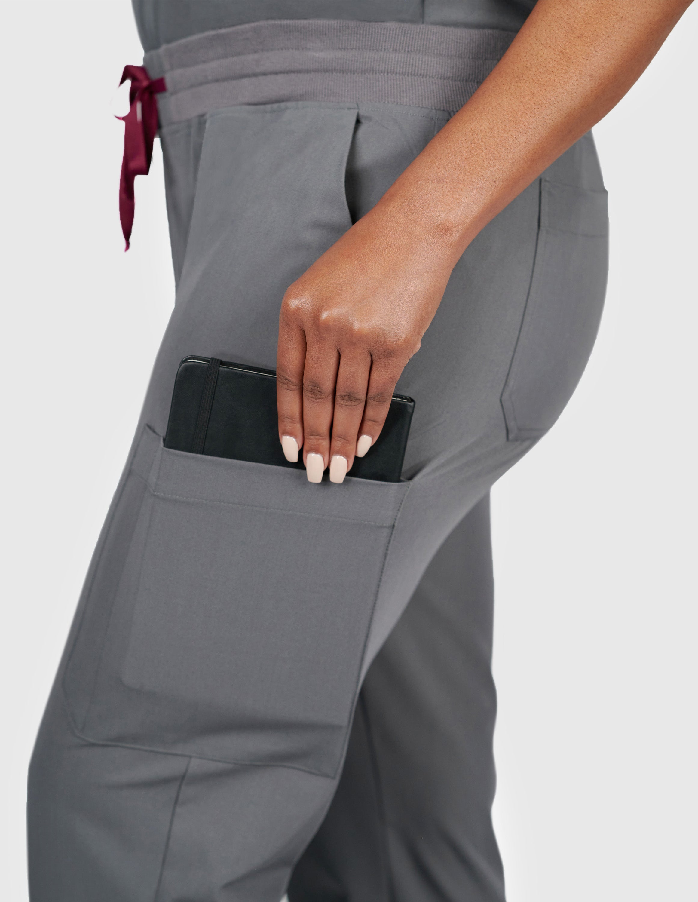 Jasmine Cargo Women's Charcoal Scrub Pants