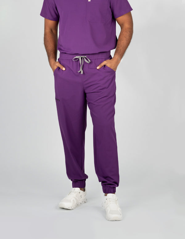 Aspen Jogger Men's Purple Scrub Pants