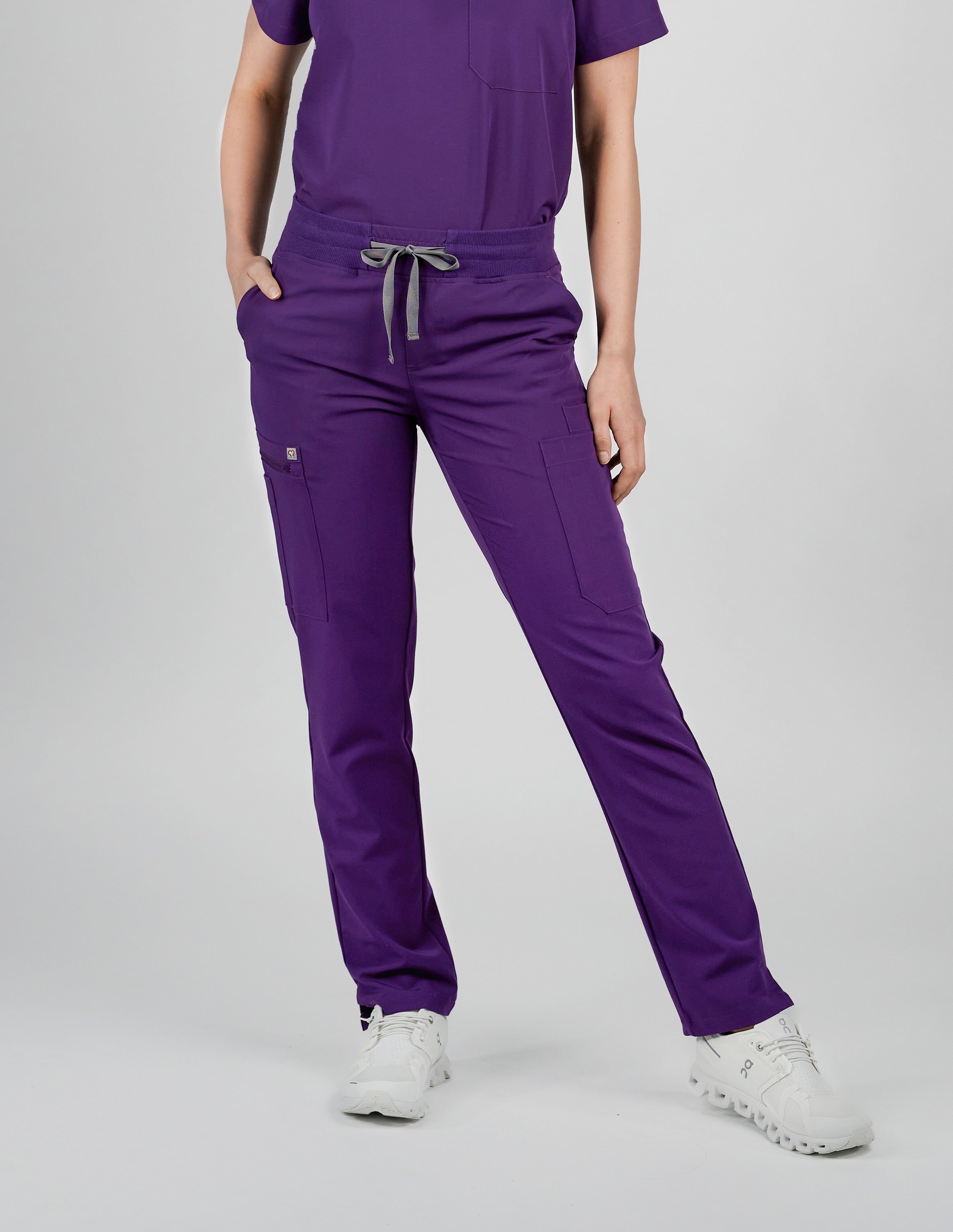 Jasmine Cargo Women's Purple Scrub Pants