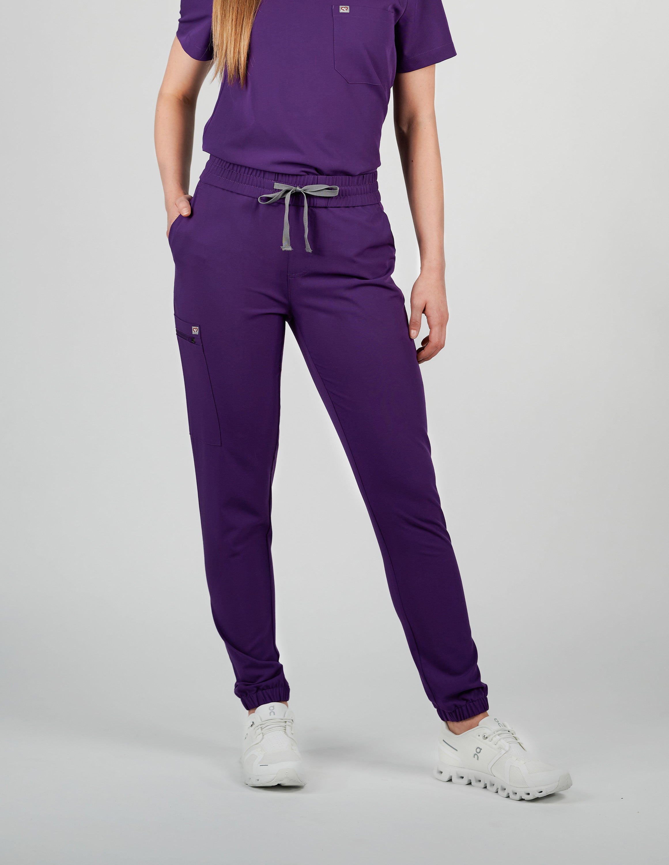 Clover Jogger Women's Purple Scrub Pants