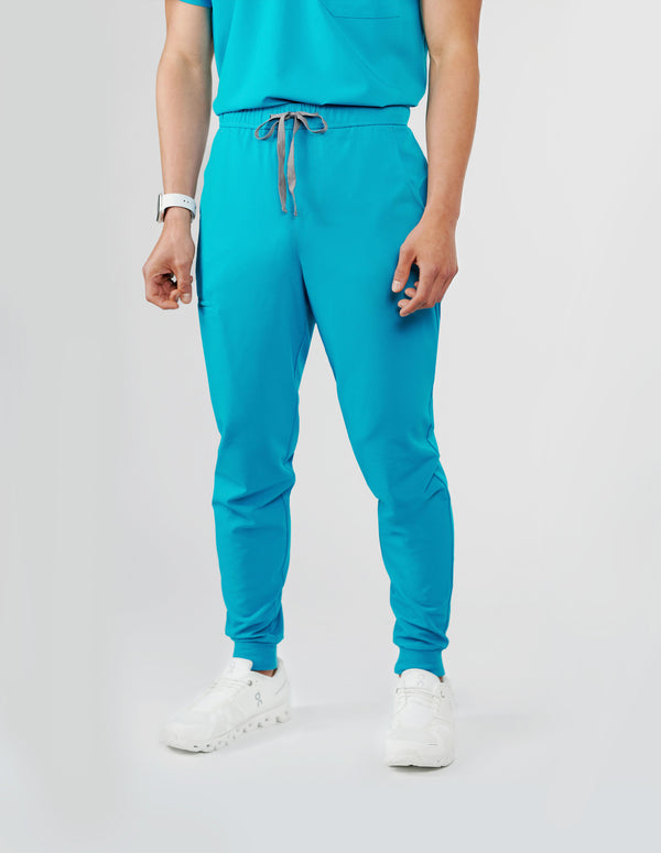 Kyoto Jogger Men's Caribbean Blue Scrub Pants