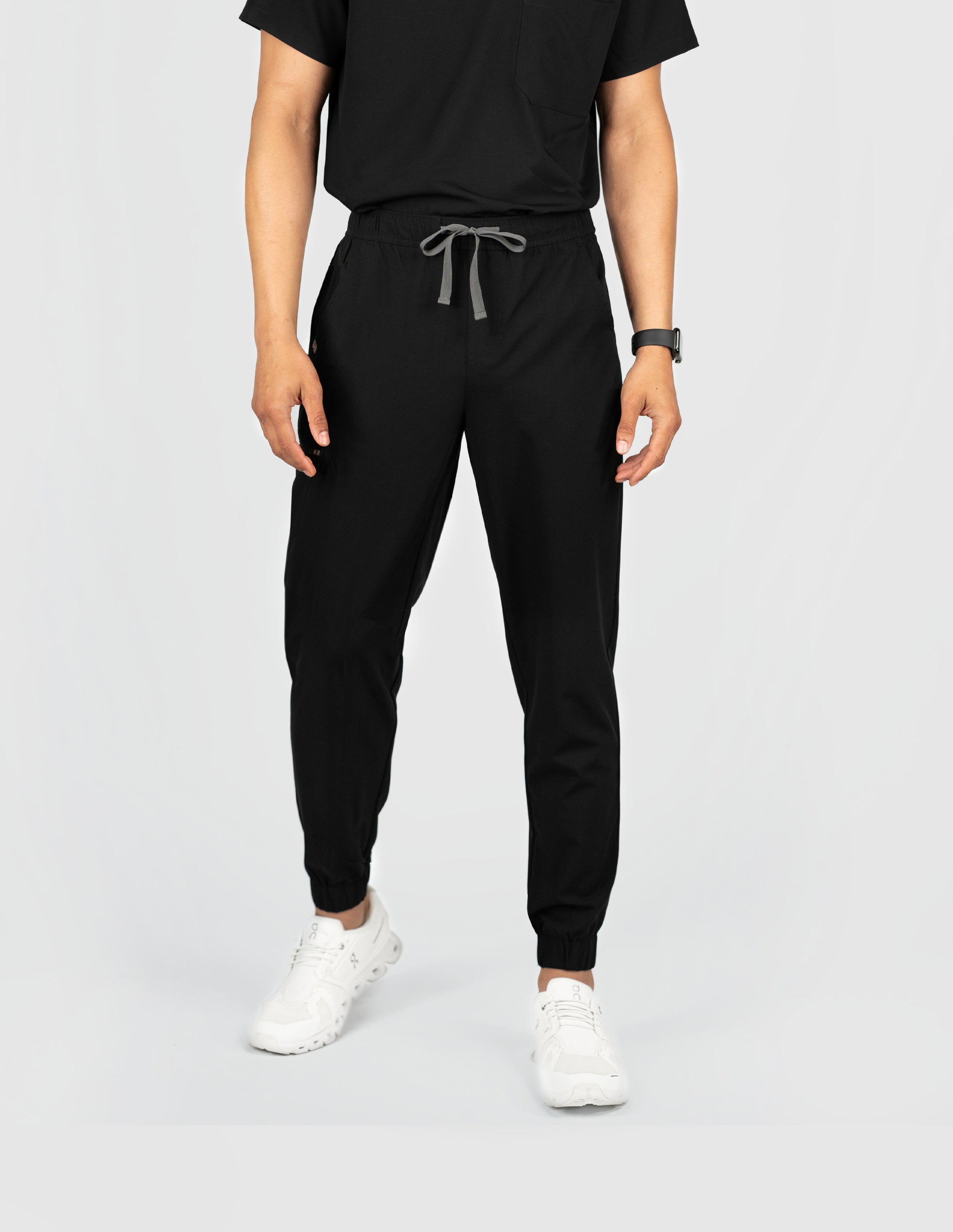 Aspen Jogger Men's Black Scrub Pants