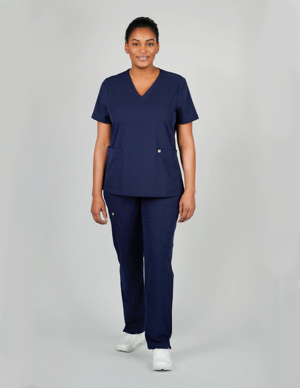  Womens Summer Tops Cute Nursing Uniforms with Pocket V
