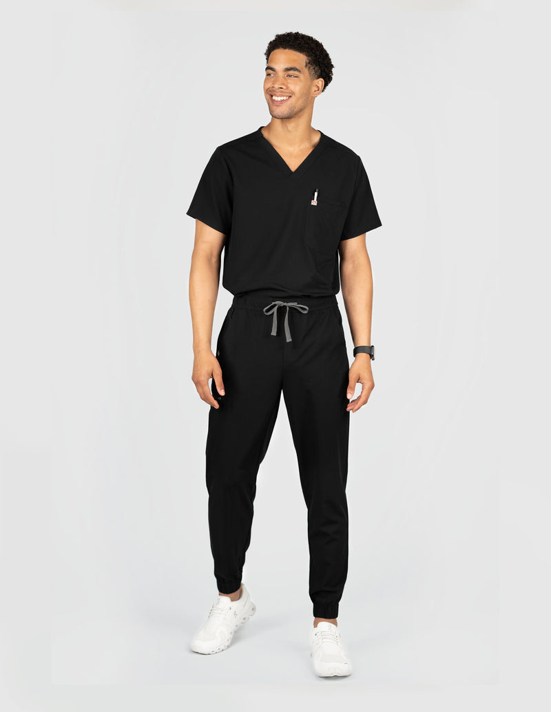 Aspen Jogger Men's Black Scrub Pants – Create Amor