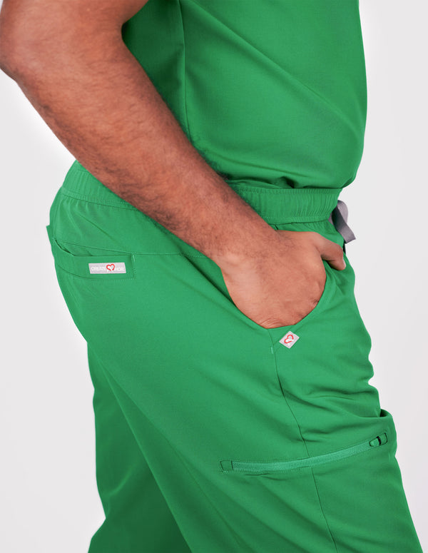 Amalfi Classic Men's Hunter Green Scrub Pants