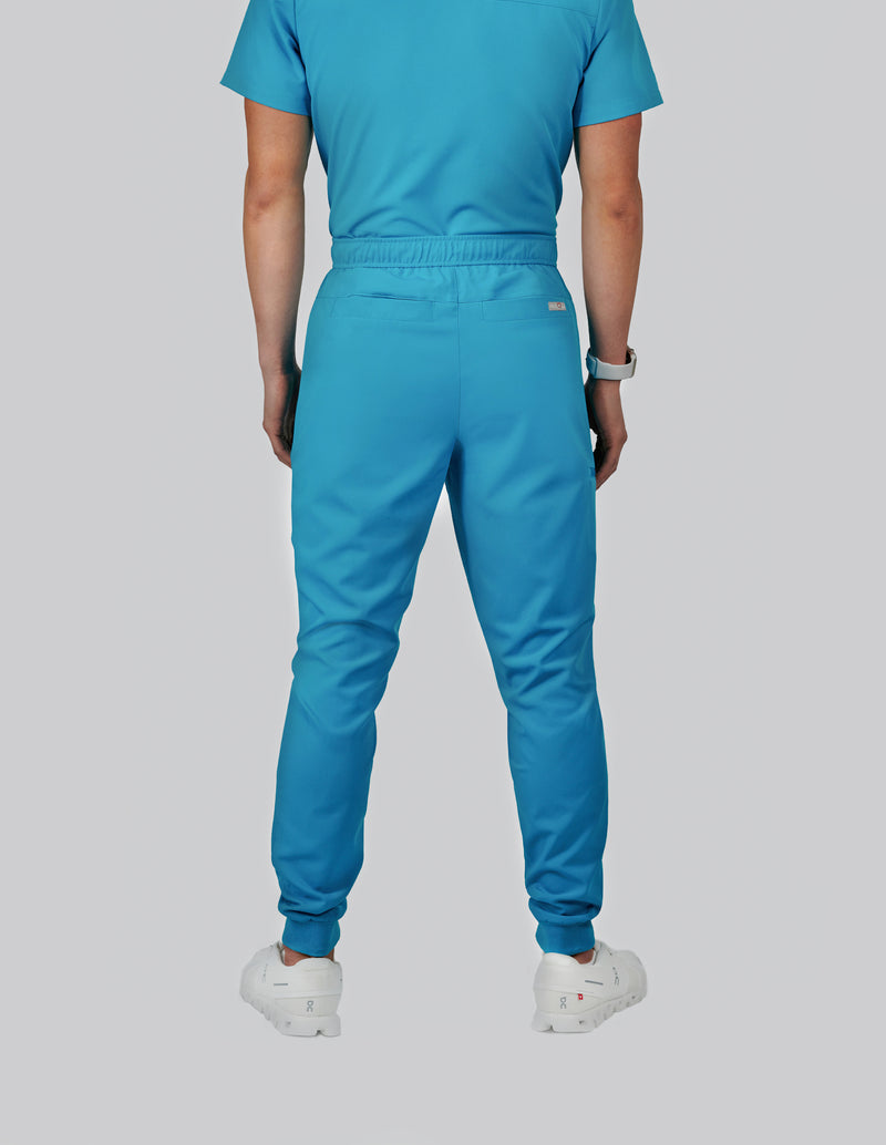 Kyoto Jogger Men's Caribbean Blue Scrub Pants