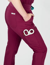 Jasmine Cargo Women's Maroon Scrub Pants