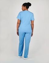 Iris Five-Pocket Women's Ceil Blue Scrub Top
