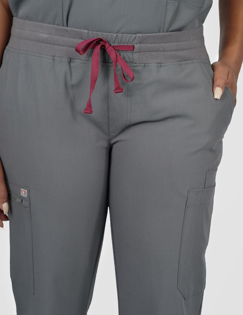 Jasmine Cargo Women's Charcoal Scrub Pants