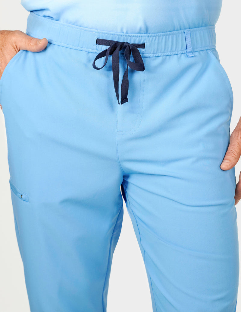 Amalfi Classic Men's Ceil Blue Scrub Pants