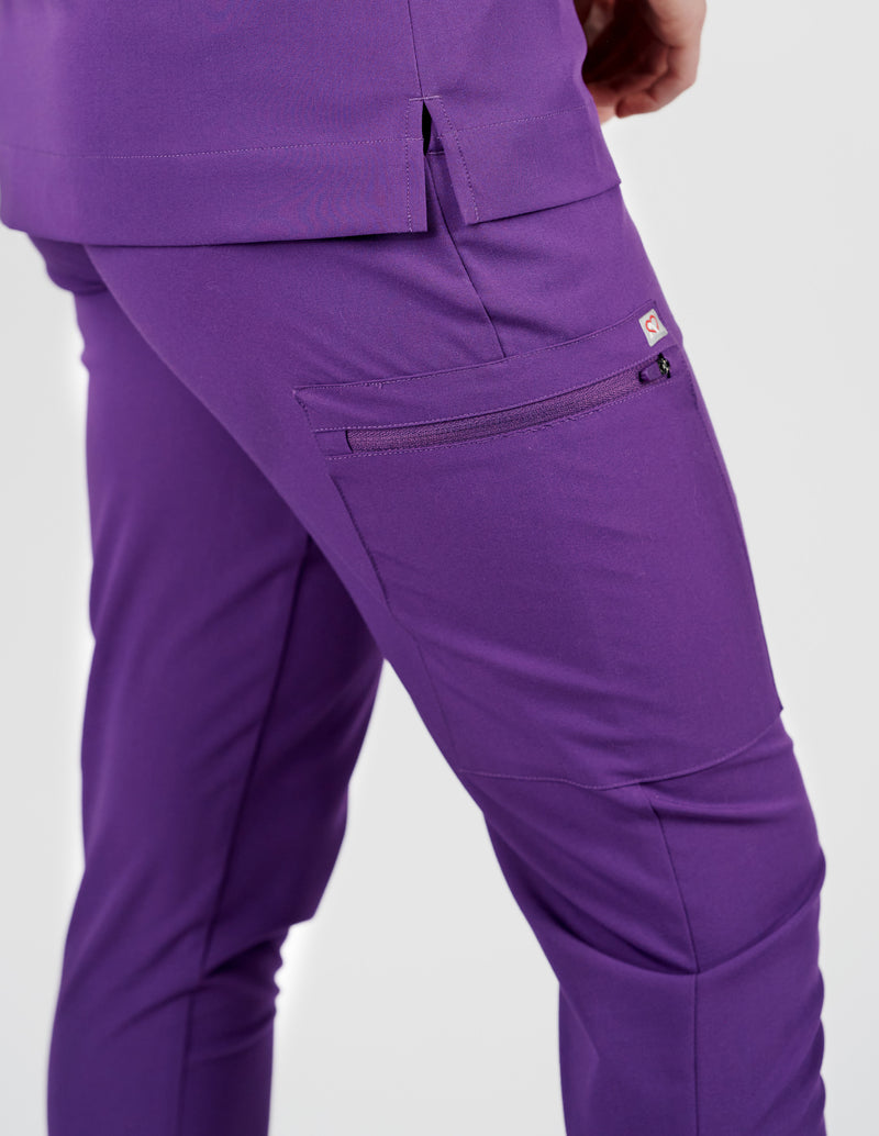 Clover Jogger Women's Purple Scrub Pants