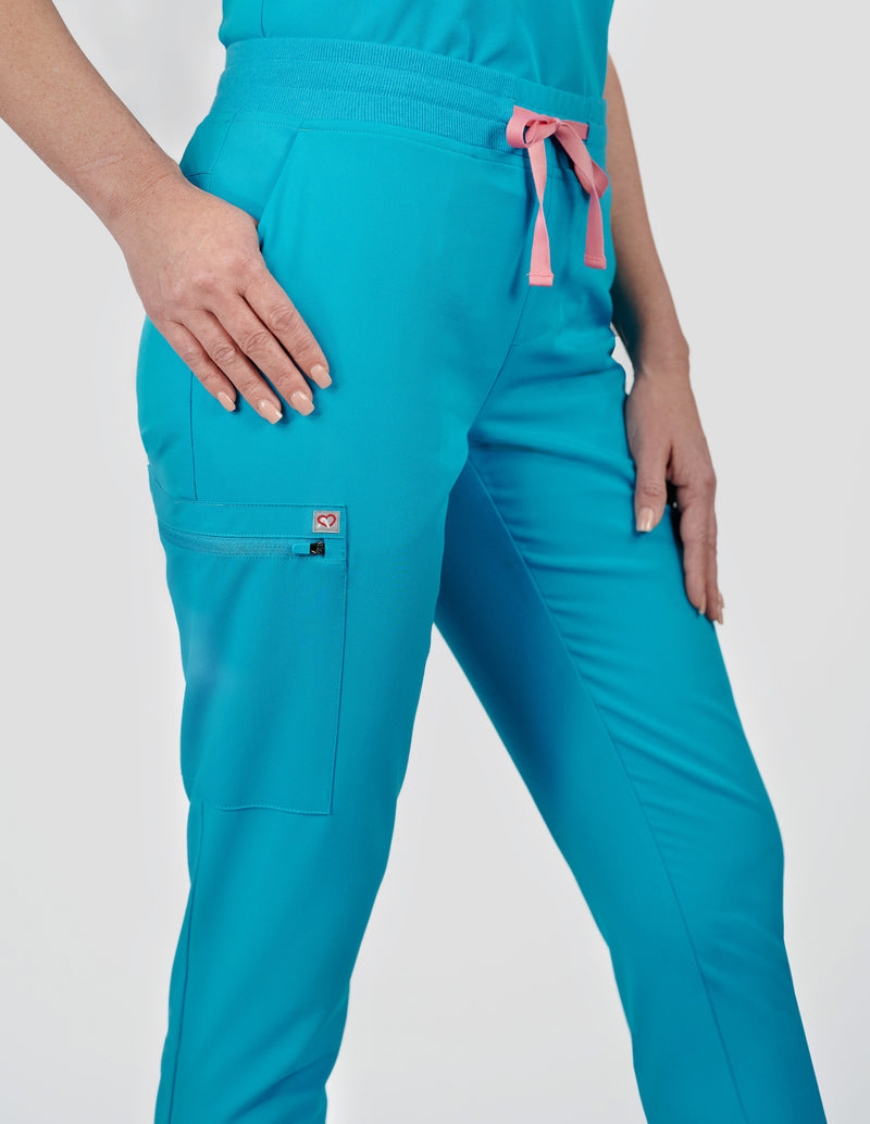 Ivy Jogger Women's Caribbean Blue Scrub Pants