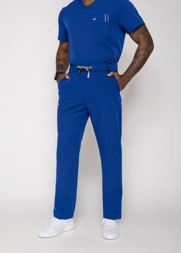 Amalfi Classic Men's Galaxy Blue Scrub Pants