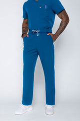 Amalfi Classic Men's Caribbean Blue Scrub Pants