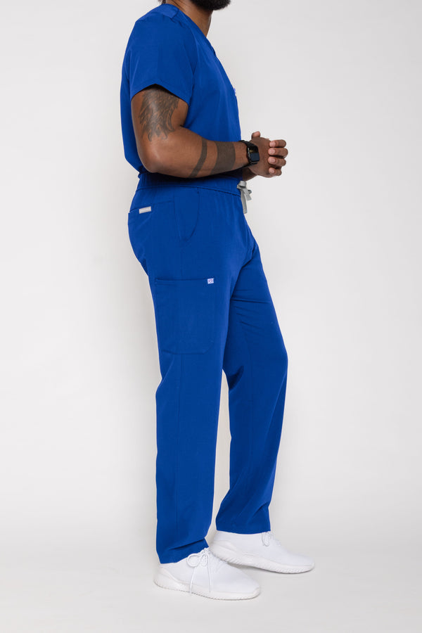 Amalfi Classic Men's Galaxy Blue Scrub Pants