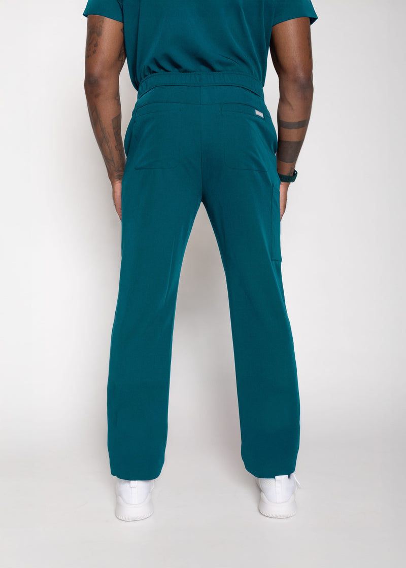 Amalfi Classic Men's Caribbean Blue Scrub Pants
