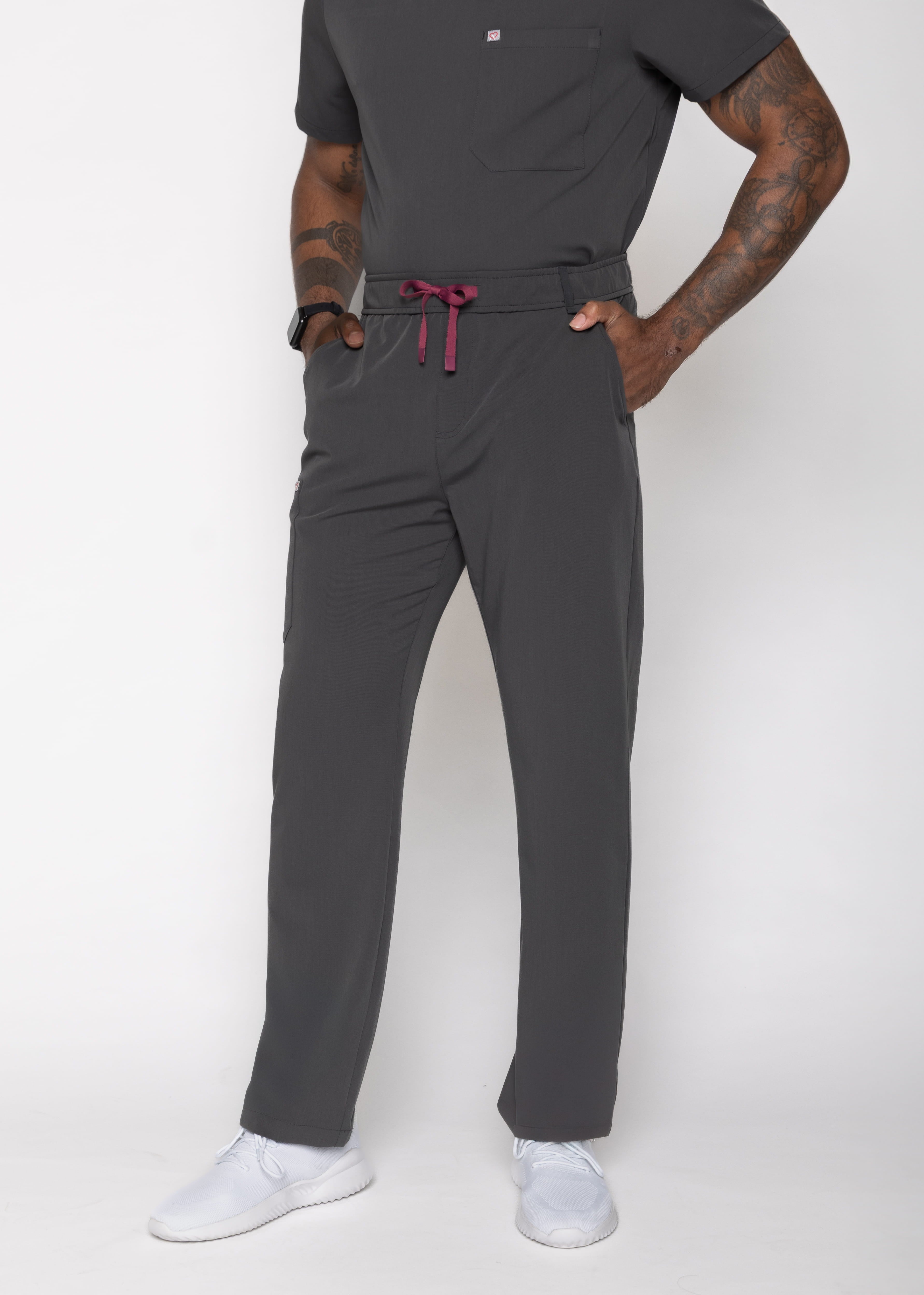 Amalfi Classic Men's Pewter Scrub Pants