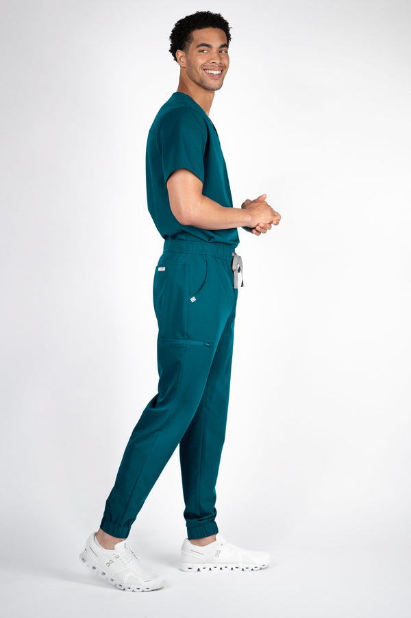 Aspen Jogger Men's Caribbean Blue Scrub Pants