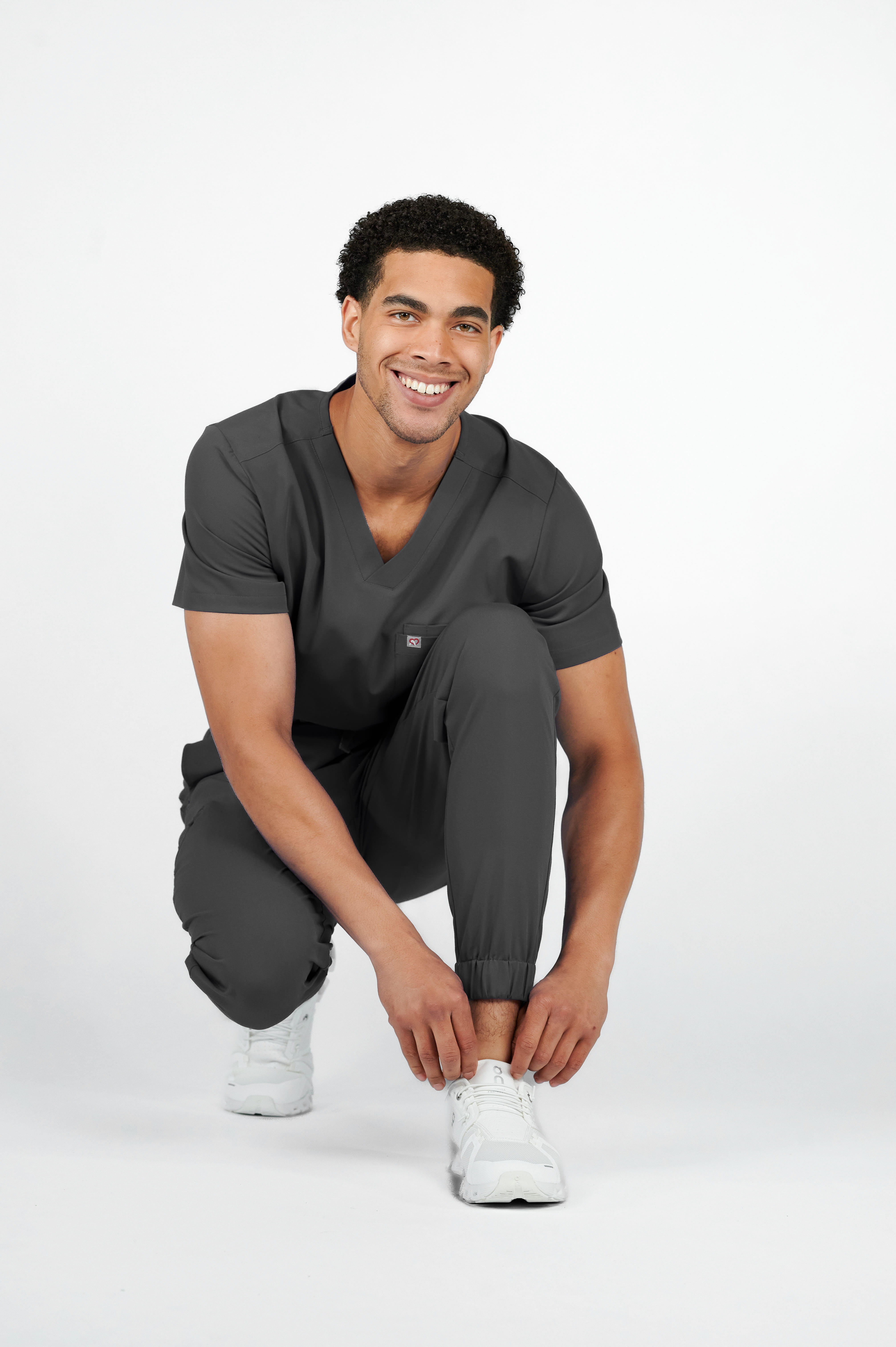 Aspen Jogger Men's Pewter Scrub Pants