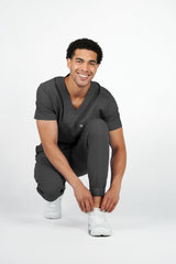 Aspen Jogger Men's Pewter Scrub Pants