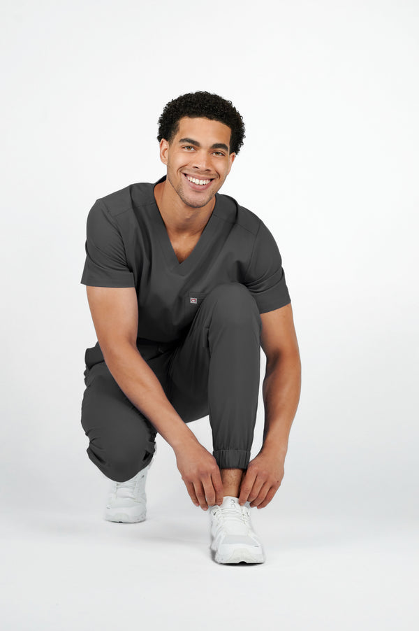 Aspen Jogger Men's Pewter Scrub Pants