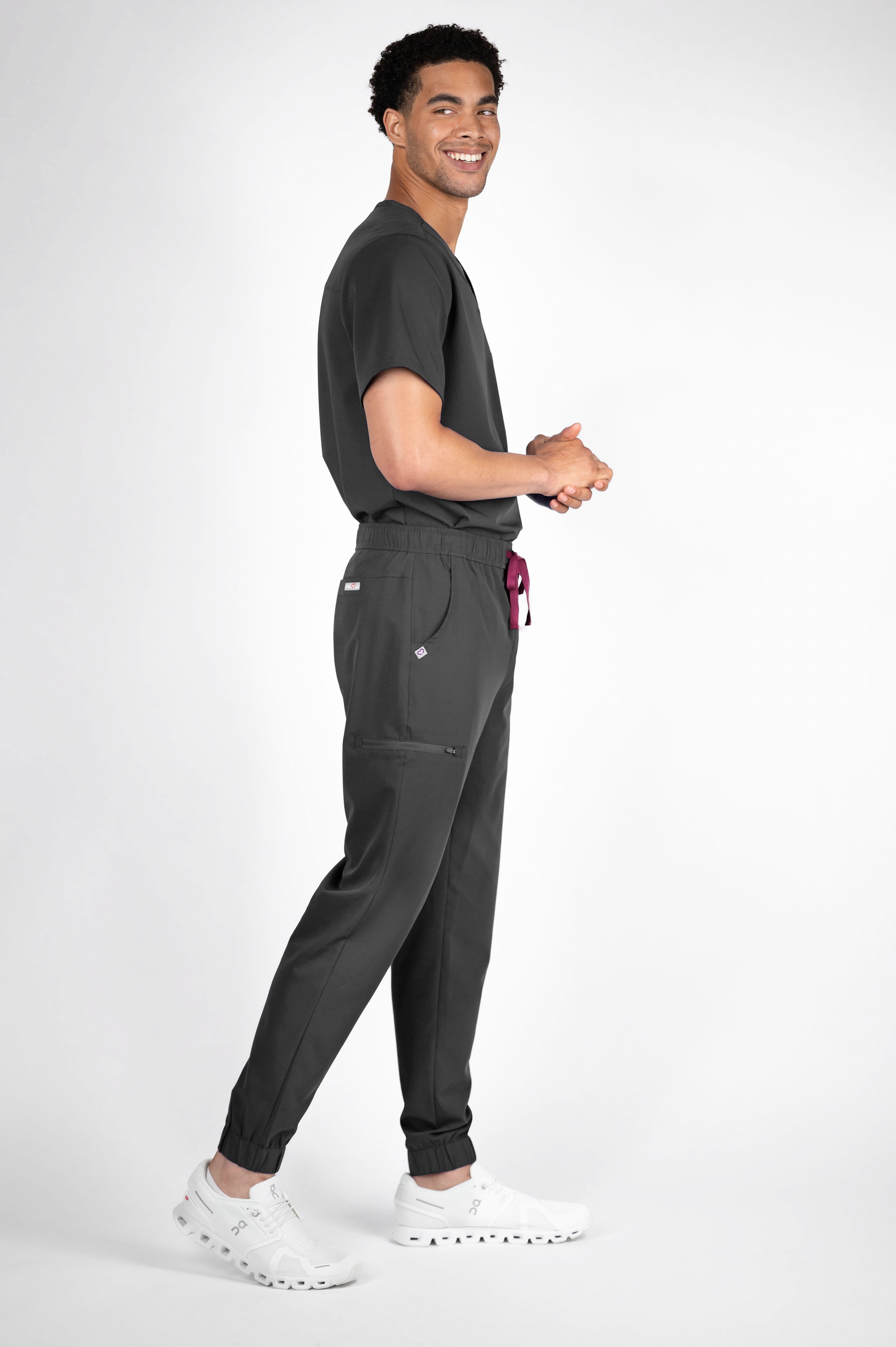 Aspen Jogger Men's Pewter Scrub Pants