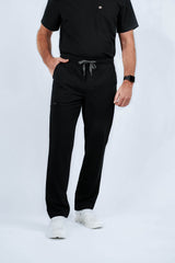 Prague Cargo Men's Black Scrub Pants