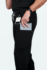 Prague Cargo Men's Black Scrub Pants