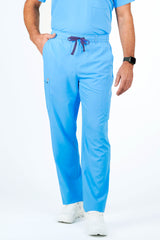 Prague Cargo Men's Ceil Blue Scrub Pants