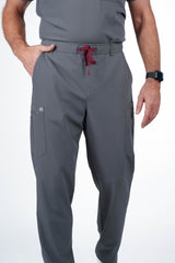 Prague Cargo Men's Charcoal Scrub Pants