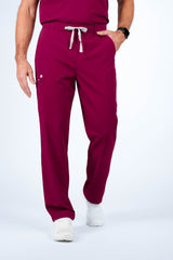 Prague Cargo Men's Maroon Scrub Pants