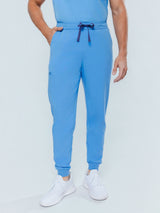 Kyoto Jogger Men's Ceil Blue Scrub Pants