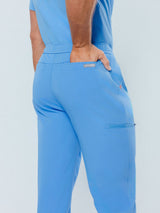 Kyoto Jogger Men's Ceil Blue Scrub Pants