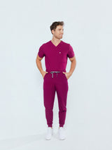 Kyoto Jogger Men's Maroon Scrub Pants