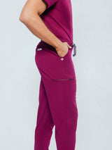 Kyoto Jogger Men's Maroon Scrub Pants