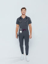 Kyoto Jogger Men's Pewter Scrub Pants