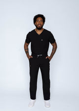 Amalfi Classic Men's Black Scrub Pants