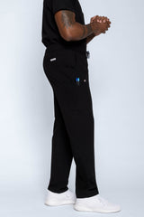 Amalfi Classic Men's Black Scrub Pants