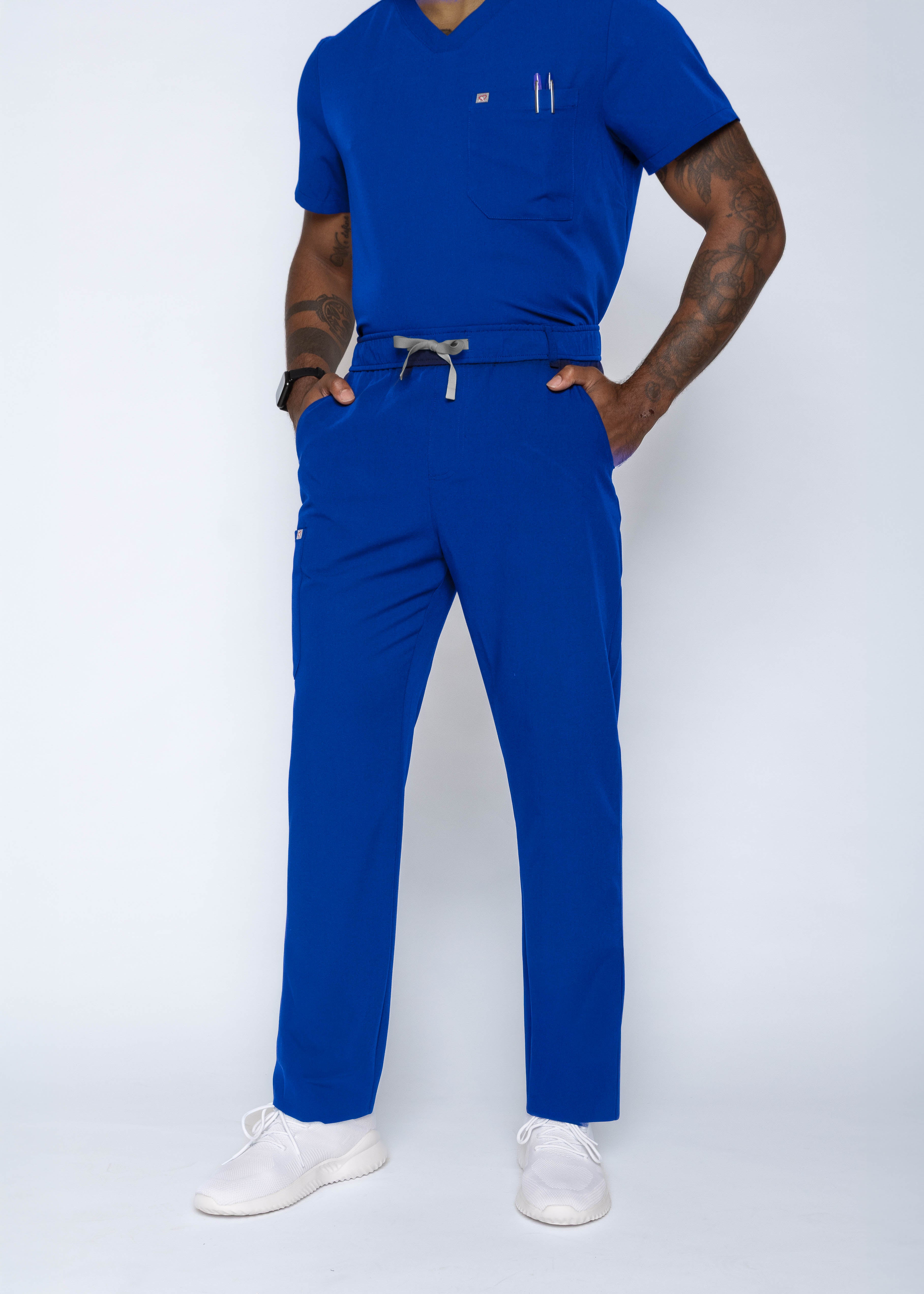 Amalfi Classic Men's Galaxy Blue Scrub Pants