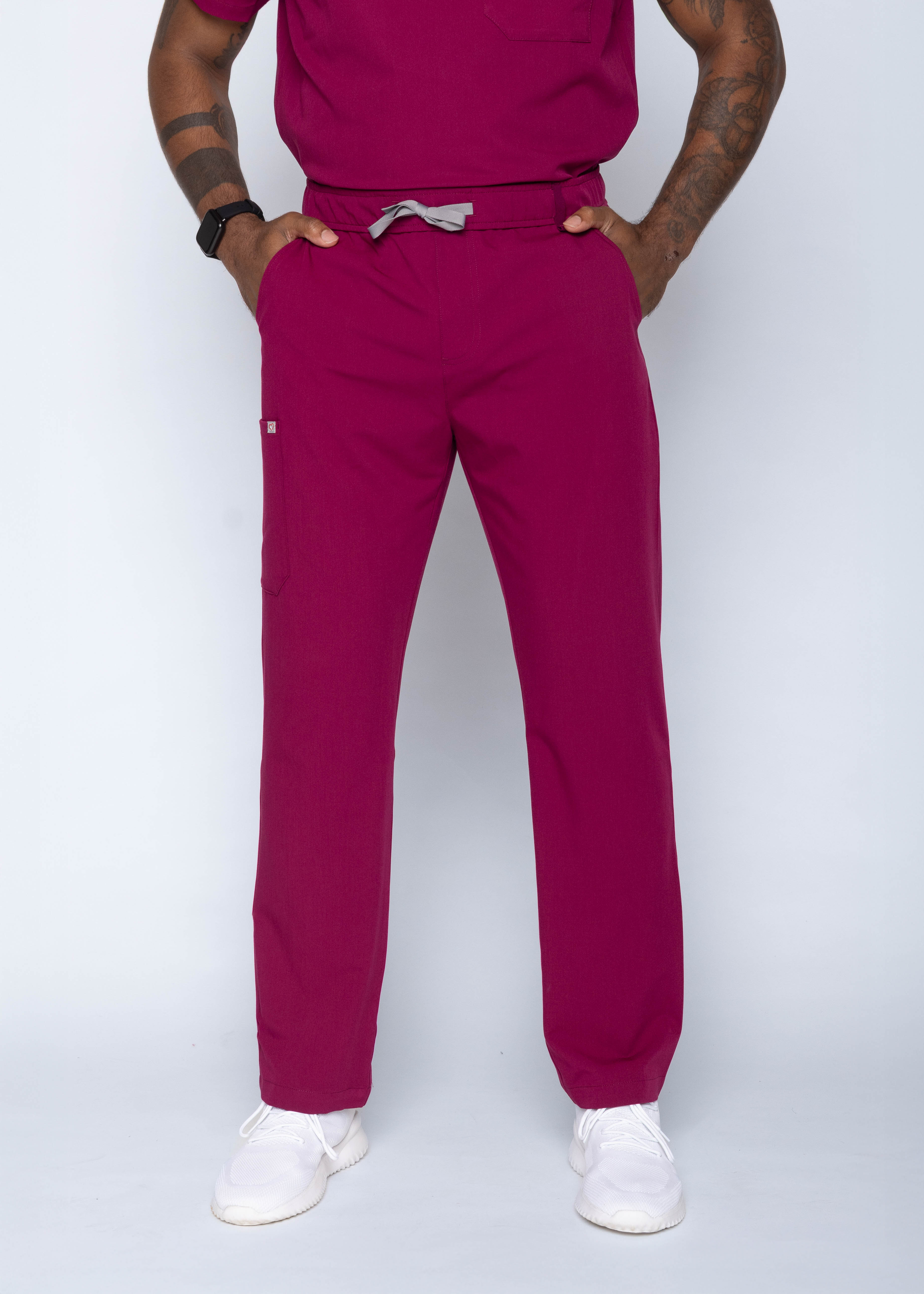 Amalfi Classic Men's Maroon Scrub Pants