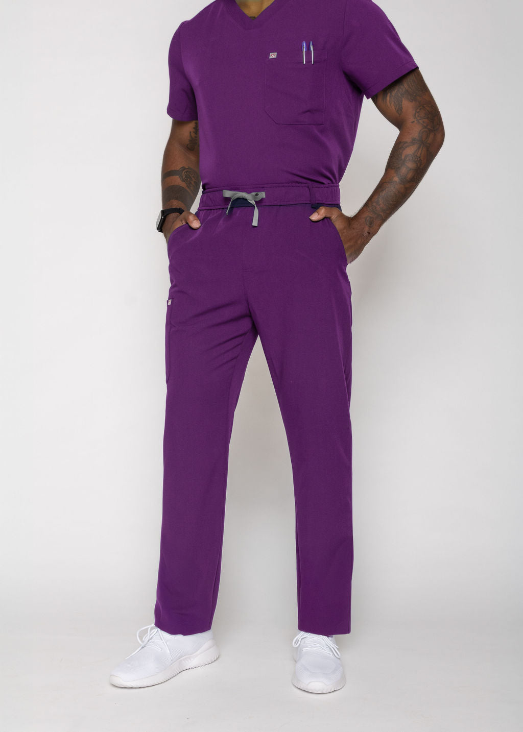 Amalfi Classic Men's Purple Scrub Pants